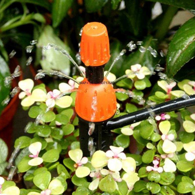 Drip Irrigation Kit - Adjustable 8 Outlets Sprayer Dripper 1/4''