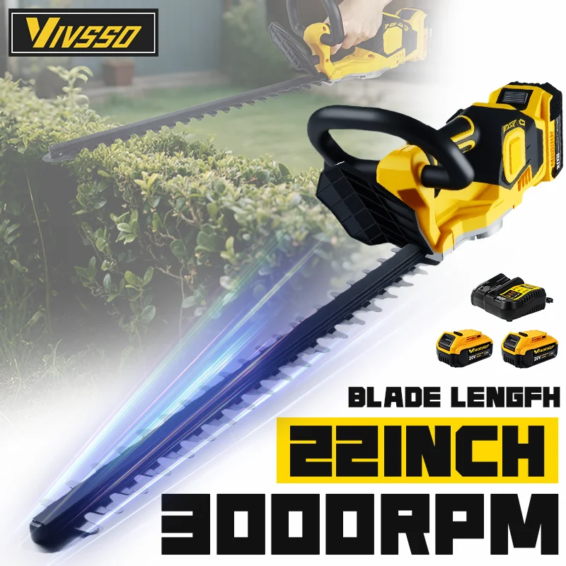 Gardening Tools Basic - VIVSSO Cordless Electric Hedge Trimmer Lawn
