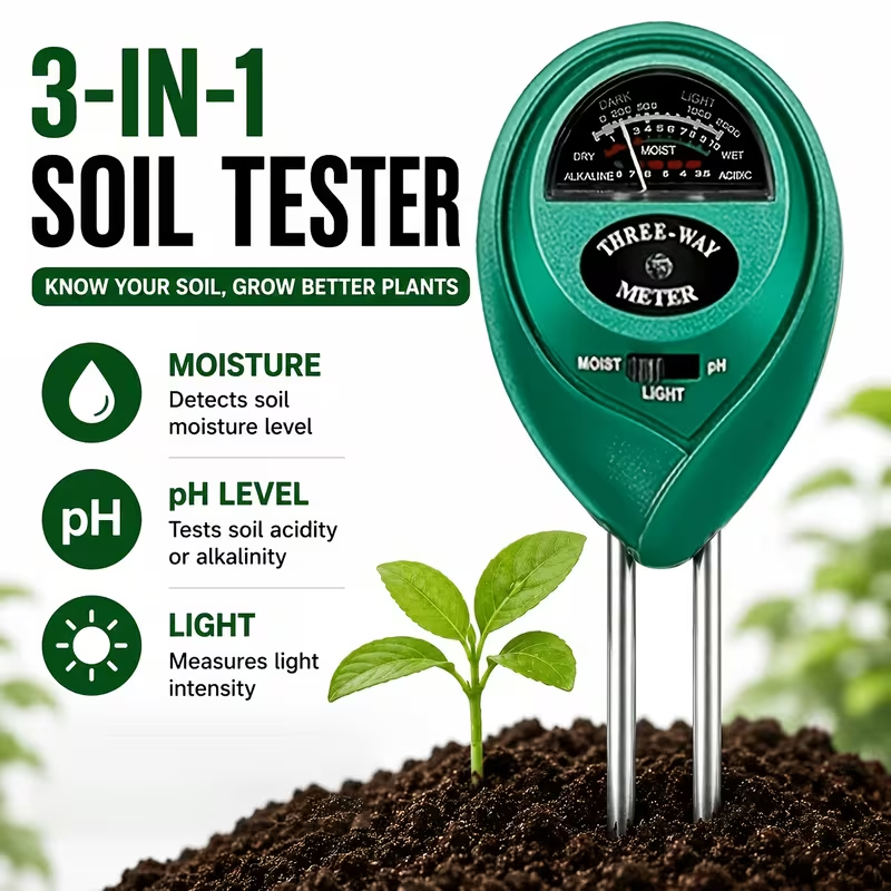 3-in-1 Soil Tester (Moisture,  - đánh giá và giá Gardening Tools Equipment