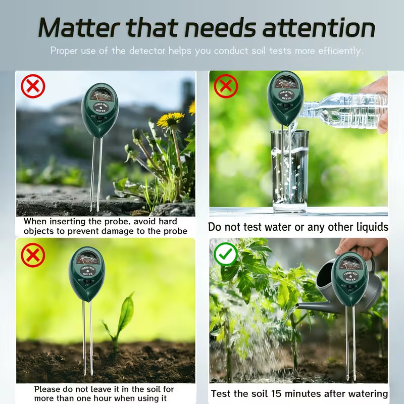 3-in-1 Soil Tester (Moisture,  - đánh giá và giá Gardening Tools Equipment